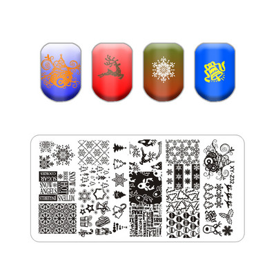 Burbuļa svītru līniju apzīmogošanas plāksnes ar ziedu lapu tauriņu zīmoga plāksne ģeometriskā mežģīņu sniegpārsliņa nagu mākslas nerūsējošā tērauda plāksne