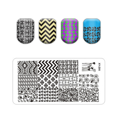 Burbuļa svītru līniju apzīmogošanas plāksnes ar ziedu lapu tauriņu zīmoga plāksne ģeometriskā mežģīņu sniegpārsliņa nagu mākslas nerūsējošā tērauda plāksne