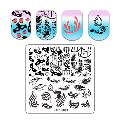 Burbuļa svītru līniju apzīmogošanas plāksnes ar ziedu lapu tauriņu zīmoga plāksne ģeometriskā mežģīņu sniegpārsliņa nagu mākslas nerūsējošā tērauda plāksne