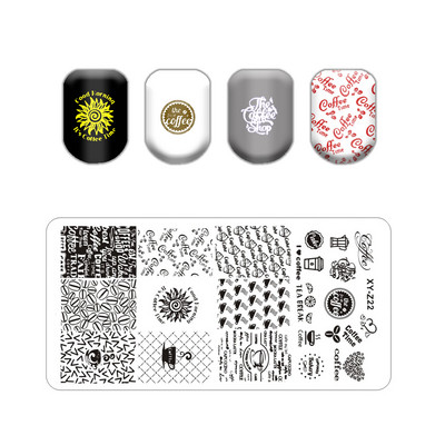 Burbuļa svītru līniju apzīmogošanas plāksnes ar ziedu lapu tauriņu zīmoga plāksne ģeometriskā mežģīņu sniegpārsliņa nagu mākslas nerūsējošā tērauda plāksne