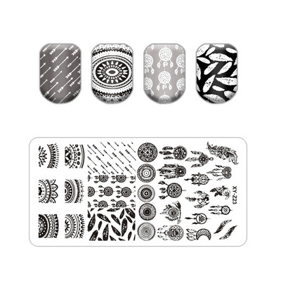 Burbuļa svītru līniju apzīmogošanas plāksnes ar ziedu lapu tauriņu zīmoga plāksne ģeometriskā mežģīņu sniegpārsliņa nagu mākslas nerūsējošā tērauda plāksne