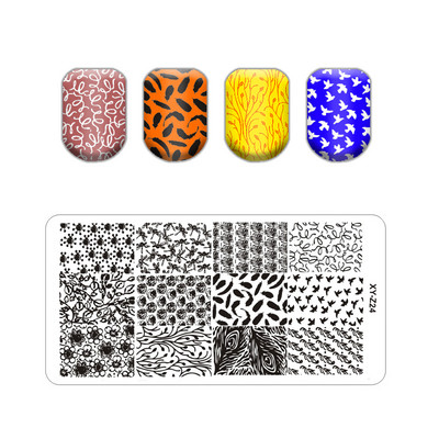 Burbuļa svītru līniju apzīmogošanas plāksnes ar ziedu lapu tauriņu zīmoga plāksne ģeometriskā mežģīņu sniegpārsliņa nagu mākslas nerūsējošā tērauda plāksne