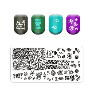 Burbuļa svītru līniju apzīmogošanas plāksnes ar ziedu lapu tauriņu zīmoga plāksne ģeometriskā mežģīņu sniegpārsliņa nagu mākslas nerūsējošā tērauda plāksne