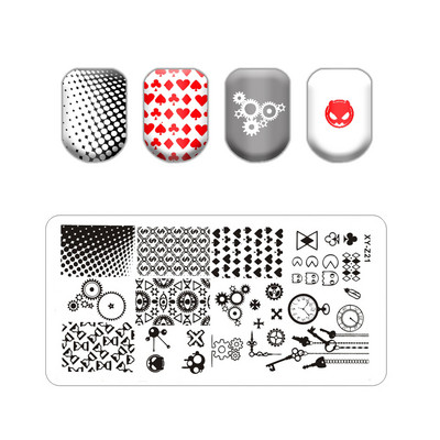 Burbuļa svītru līniju apzīmogošanas plāksnes ar ziedu lapu tauriņu zīmoga plāksne ģeometriskā mežģīņu sniegpārsliņa nagu mākslas nerūsējošā tērauda plāksne