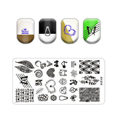 Burbuļa svītru līniju apzīmogošanas plāksnes ar ziedu lapu tauriņu zīmoga plāksne ģeometriskā mežģīņu sniegpārsliņa nagu mākslas nerūsējošā tērauda plāksne