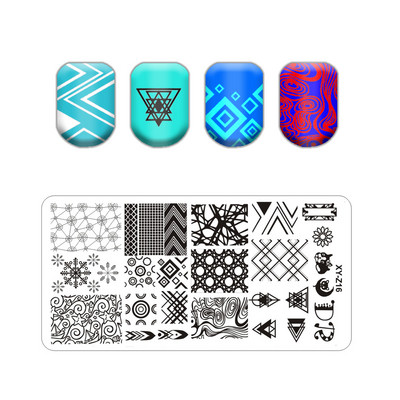 Burbuļa svītru līniju apzīmogošanas plāksnes ar ziedu lapu tauriņu zīmoga plāksne ģeometriskā mežģīņu sniegpārsliņa nagu mākslas nerūsējošā tērauda plāksne