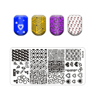 Burbuļa svītru līniju apzīmogošanas plāksnes ar ziedu lapu tauriņu zīmoga plāksne ģeometriskā mežģīņu sniegpārsliņa nagu mākslas nerūsējošā tērauda plāksne