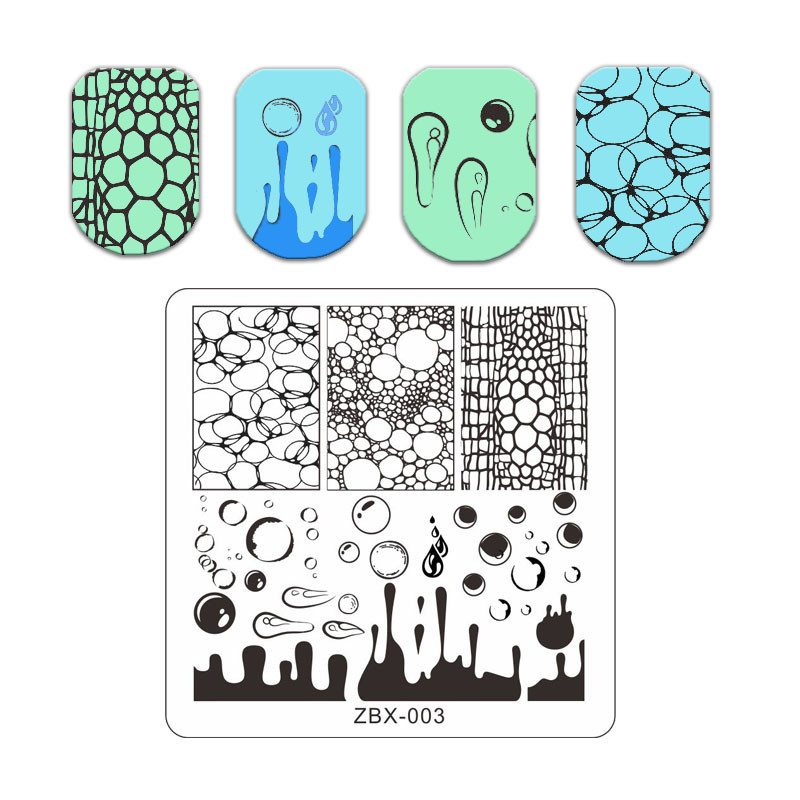 Burbuļa svītru līniju apzīmogošanas plāksnes ar ziedu lapu tauriņu zīmoga plāksne ģeometriskā mežģīņu sniegpārsliņa nagu mākslas nerūsējošā tērauda plāksne