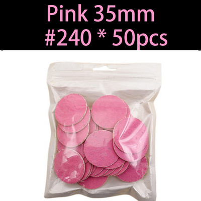 Jaunums~Rozā Slīppapīrs 50/gab Pedikīra pēdu kopšanas instrumenti 15mm 20mm 25mm 35mm nagu urbis Diska disks Salon Calluse Maināms