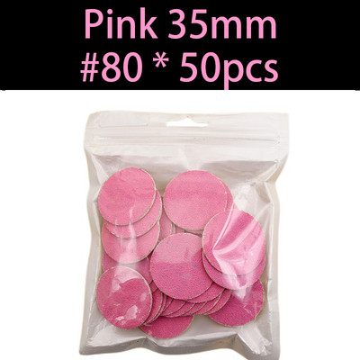 Jaunums~Rozā Slīppapīrs 50/gab Pedikīra pēdu kopšanas instrumenti 15mm 20mm 25mm 35mm nagu urbis Diska disks Salon Calluse Maināms