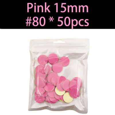 Jaunums~Rozā Slīppapīrs 50/gab Pedikīra pēdu kopšanas instrumenti 15mm 20mm 25mm 35mm nagu urbis Diska disks Salon Calluse Maināms