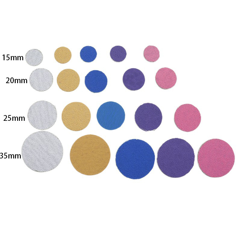 Jaunums~Rozā Slīppapīrs 50/gab Pedikīra pēdu kopšanas instrumenti 15mm 20mm 25mm 35mm nagu urbis Diska disks Salon Calluse Maināms