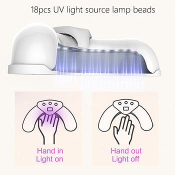 36W сгъваема сушилня за нокти Prevent Black Hand Smart LED лампа UV светлина за сушене на гел нокти Маникюр Начало Пътуване Използвайте лампа за нокти Инструмент