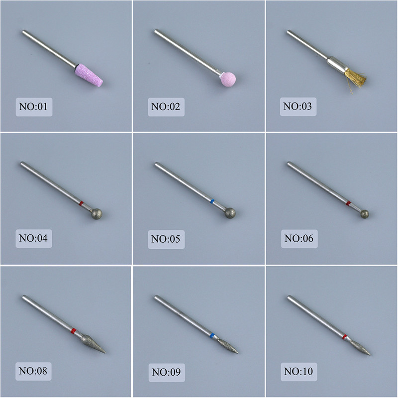 Dijamantno svrdlo za nokte Glodalo za manikuru Burr zanoktice Čisti električni rezač Rotaciona svrdla Pribor Turpije za nokte