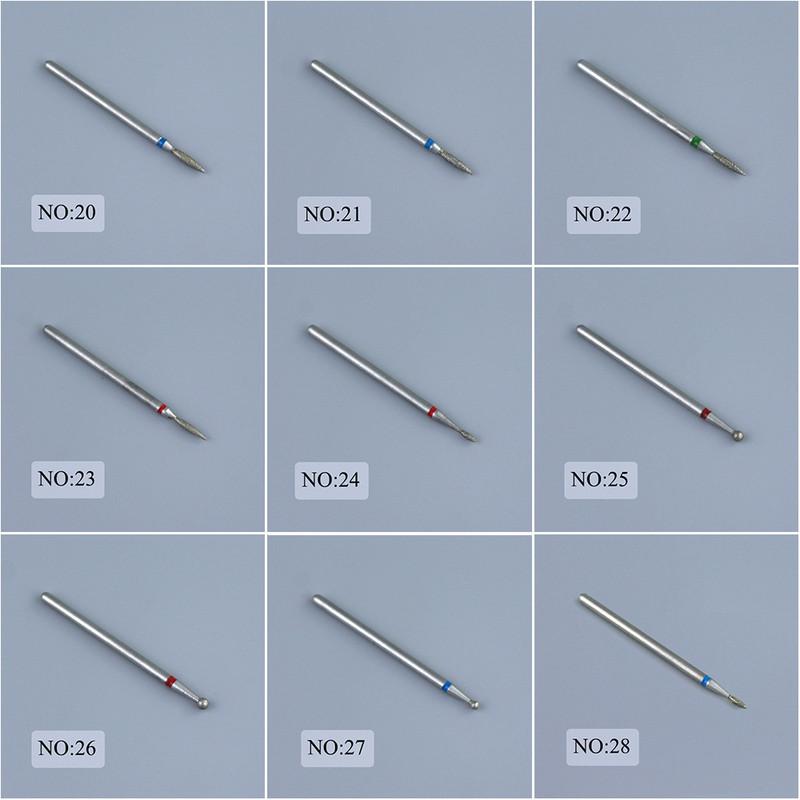 Dijamantno svrdlo za nokte Glodalo za manikuru Burr zanoktice Čisti električni rezač Rotaciona svrdla Pribor Turpije za nokte