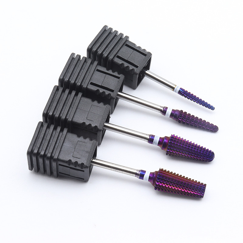 Karsti! Purple Pro visa karbīda nagu urbji Nail Art Elektriskā urbjmašīna Vīles Nagu mākslas instrumenti griež un pulē apakšējo nagu