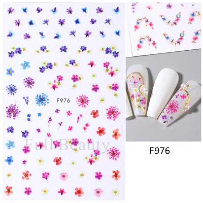 Cseresznyevirág 3D körömmatricák fehér virágszirmok körömdísz matricák elegáns esküvői dizájn tavaszi sakura manikűr csúszkás dekoráció