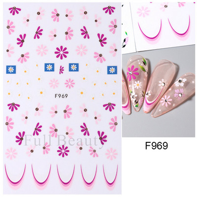 Cseresznyevirág 3D körömmatricák fehér virágszirmok körömdísz matricák elegáns esküvői dizájn tavaszi sakura manikűr csúszkás dekoráció