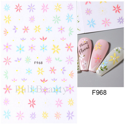 Cseresznyevirág 3D körömmatricák fehér virágszirmok körömdísz matricák elegáns esküvői dizájn tavaszi sakura manikűr csúszkás dekoráció