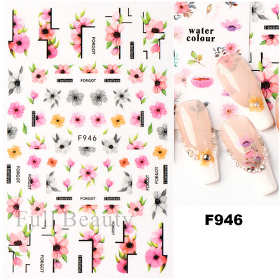 Cseresznyevirág 3D körömmatricák fehér virágszirmok körömdísz matricák elegáns esküvői dizájn tavaszi sakura manikűr csúszkás dekoráció