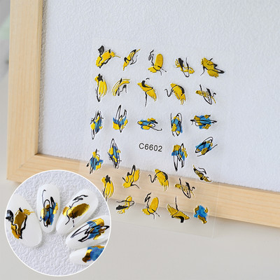 3D rozā zila zvaigžņu gaismas pentagrammas nagu uzlīme Love Heart Star pašlīmējošas DIY slīdošās nagu uzlīmes nagu mākslas dekorēšanai