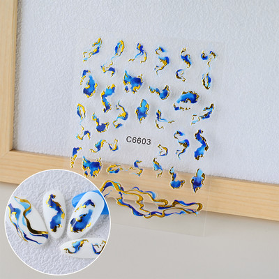 3D rozā zila zvaigžņu gaismas pentagrammas nagu uzlīme Love Heart Star pašlīmējošas DIY slīdošās nagu uzlīmes nagu mākslas dekorēšanai