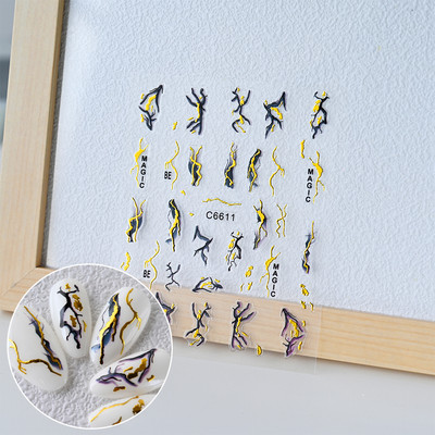 3D rozā zila zvaigžņu gaismas pentagrammas nagu uzlīme Love Heart Star pašlīmējošas DIY slīdošās nagu uzlīmes nagu mākslas dekorēšanai