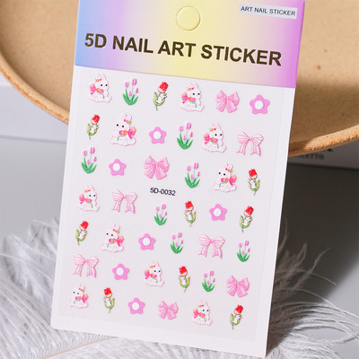 5D színes pillangó virágok körömdíszítő matrica dombornyomott öntapadó körömmatricák virágok manikűr csúszkák dekorációs kiegészítők