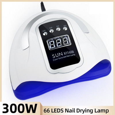 66 LED UV лампа за нокти Лампа за сушене на нокти с гел лак с интелигентен сензор Гел лампа за машина за маникюр Оборудване за салон за нокти