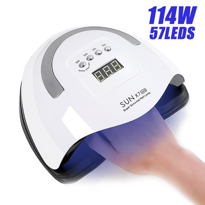 66 LED UV lampa nagiem gēla lakas nagu žāvēšanas lampa ar viedo sensoru gēla lampu manikīra mašīnai nagu mākslas salona aprīkojumam