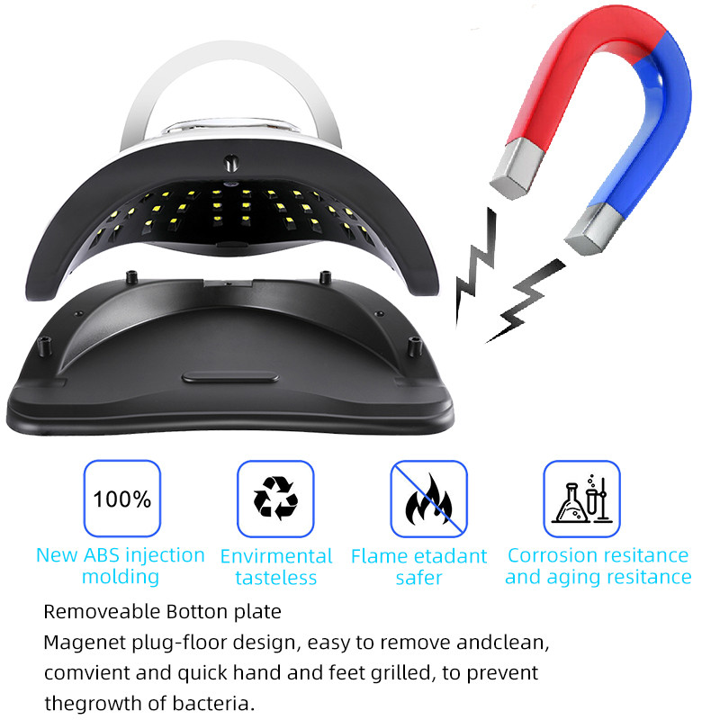 66 LED UV lampa nagiem gēla lakas nagu žāvēšanas lampa ar viedo sensoru gēla lampu manikīra mašīnai nagu mākslas salona aprīkojumam