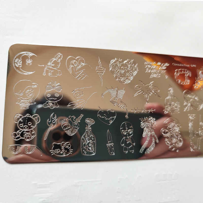 Slatke crtane životinje Tanjuri za žigosanje Crtani lik Djevojka školjka Koralj Vještica Krljušt Šablona od nehrđajućeg čelika Predložak za nokte