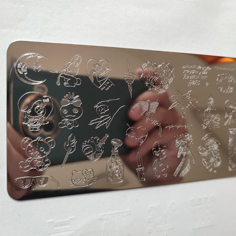 Slatke crtane životinje Tanjuri za žigosanje Crtani lik Djevojka školjka Koralj Vještica Krljušt Šablona od nehrđajućeg čelika Predložak za nokte