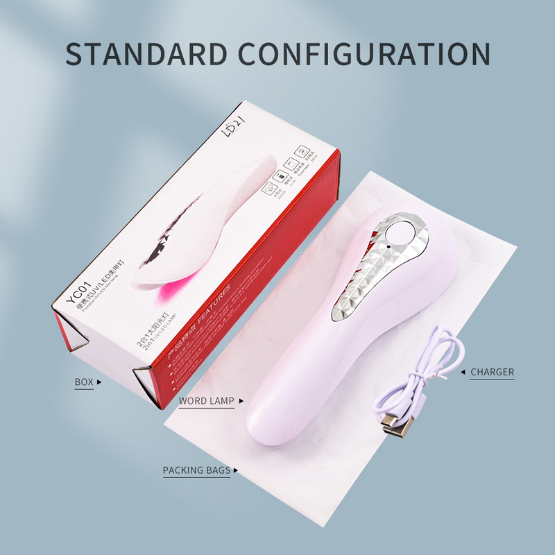 10 W rokas UV LED nagu žāvētājs manikīra rīki Nagu mākslas aprīkojums Salonu mašīnas žāvēšanas gēla laka Profesionāli dring lampu instrumenti un