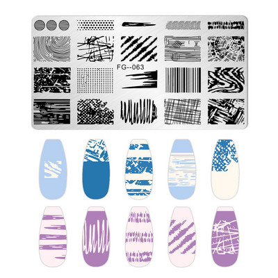 Okeāna dzīvnieki nagu apzīmogošanas šķīvji Helovīna antilopes nagu trafareti vasaras augļi arbūzu lapu tauriņu apzīmogošanas veidnes