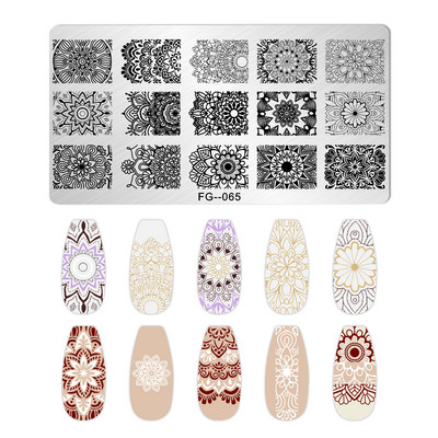 Okeāna dzīvnieki nagu apzīmogošanas šķīvji Helovīna antilopes nagu trafareti vasaras augļi arbūzu lapu tauriņu apzīmogošanas veidnes