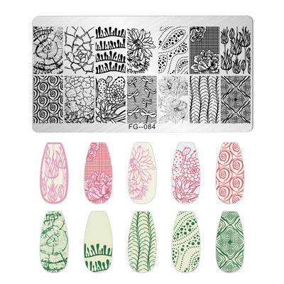 Okeāna dzīvnieki nagu apzīmogošanas šķīvji Helovīna antilopes nagu trafareti vasaras augļi arbūzu lapu tauriņu apzīmogošanas veidnes