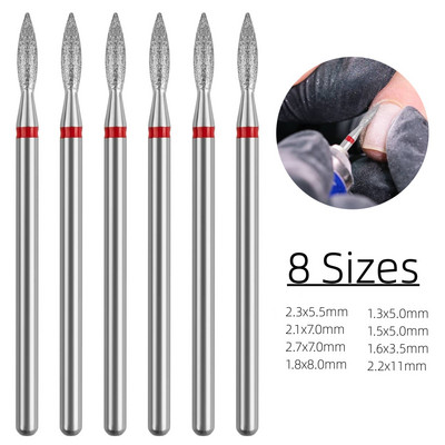 Τρυπάνια νυχιών με φλόγα 3/32" Clean E-file Bit Milling Cutter for Manicure Pedicure Acrylic Nail Art Tools