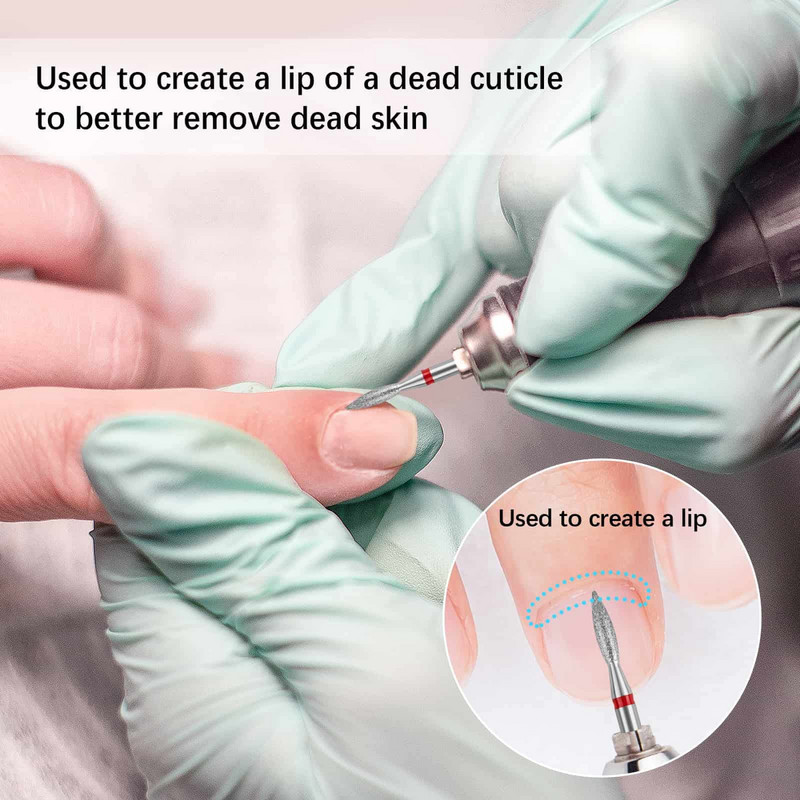 Liepsnos nagų grąžtai 3/32 colių odelių valymo E-failo antgalių frezavimo pjoviklis manikiūrui pedikiūrui akrilo nagų dailės įrankiai