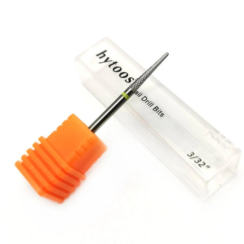 HYTOOS XF konusa karbīda nagu urbji Slīpēšanas naglu uzgaļi Rotējošie manikīra griezēji Nagi Aksesuāri kutikulas instrumenti