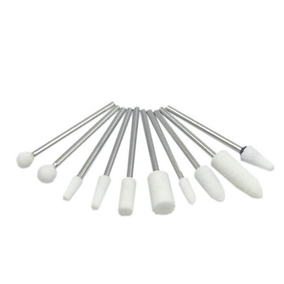 10 kom/set svrdla za nokte od korunda 3/32" rotirajuća keramička rezača za kamene oštrice za manikuru noktiju pribor alat