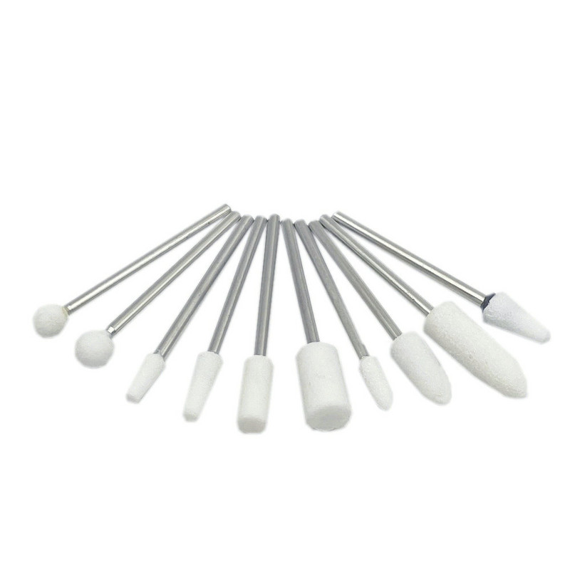 10 kom/set svrdla za nokte od korunda 3/32" rotirajuća keramička rezača za kamene oštrice za manikuru noktiju pribor alat