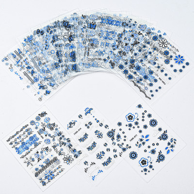 30gb 3D multfilmu zaķu nagu uzlīmju komplekts bērniem Jauki truša nagu uzlīmes ar mirdzošiem fliteriem uzlīmējamām Kawaii zaķu uzlīmēm