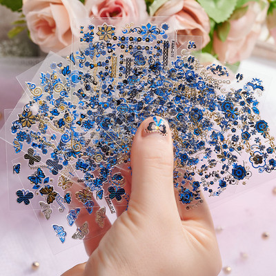 30gb 3D multfilmu zaķu nagu uzlīmju komplekts bērniem Jauki truša nagu uzlīmes ar mirdzošiem fliteriem uzlīmējamām Kawaii zaķu uzlīmēm