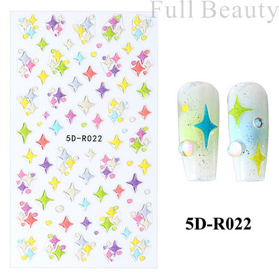 Uzlīmes nagiem Valentīna diena Saldā mīlestība Dizaina uzlīmes Septiņzvaigžņotās Mārītes Panda Slīdnes nagu mākslas piederumi un dekorācijas