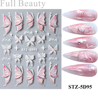 Uzlīmes nagiem Valentīna diena Saldā mīlestība Dizaina uzlīmes Septiņzvaigžņotās Mārītes Panda Slīdnes nagu mākslas piederumi un dekorācijas