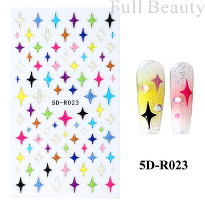 Uzlīmes nagiem Valentīna diena Saldā mīlestība Dizaina uzlīmes Septiņzvaigžņotās Mārītes Panda Slīdnes nagu mākslas piederumi un dekorācijas