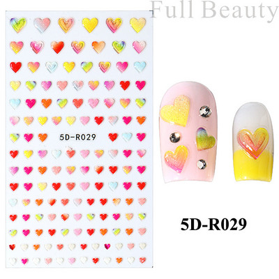 Uzlīmes nagiem Valentīna diena Saldā mīlestība Dizaina uzlīmes Septiņzvaigžņotās Mārītes Panda Slīdnes nagu mākslas piederumi un dekorācijas