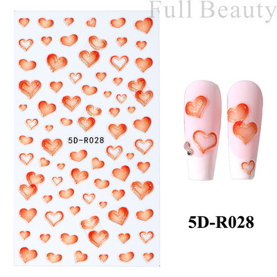 Uzlīmes nagiem Valentīna diena Saldā mīlestība Dizaina uzlīmes Septiņzvaigžņotās Mārītes Panda Slīdnes nagu mākslas piederumi un dekorācijas