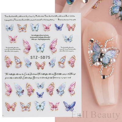 Uzlīmes nagiem Valentīna diena Saldā mīlestība Dizaina uzlīmes Septiņzvaigžņotās Mārītes Panda Slīdnes nagu mākslas piederumi un dekorācijas